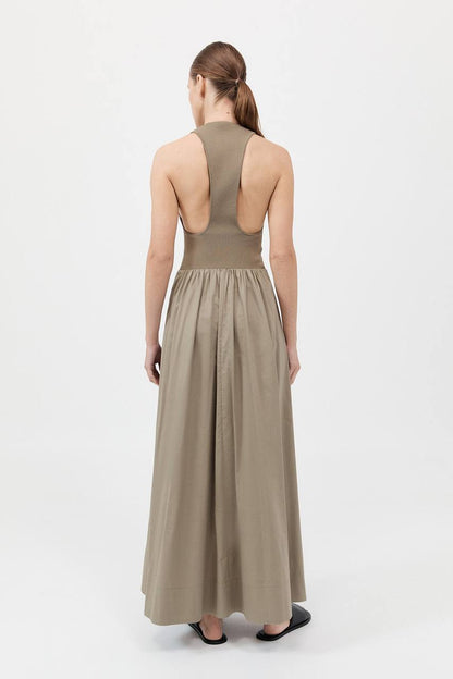 SA Plunge Neck Midi Maxi Dress