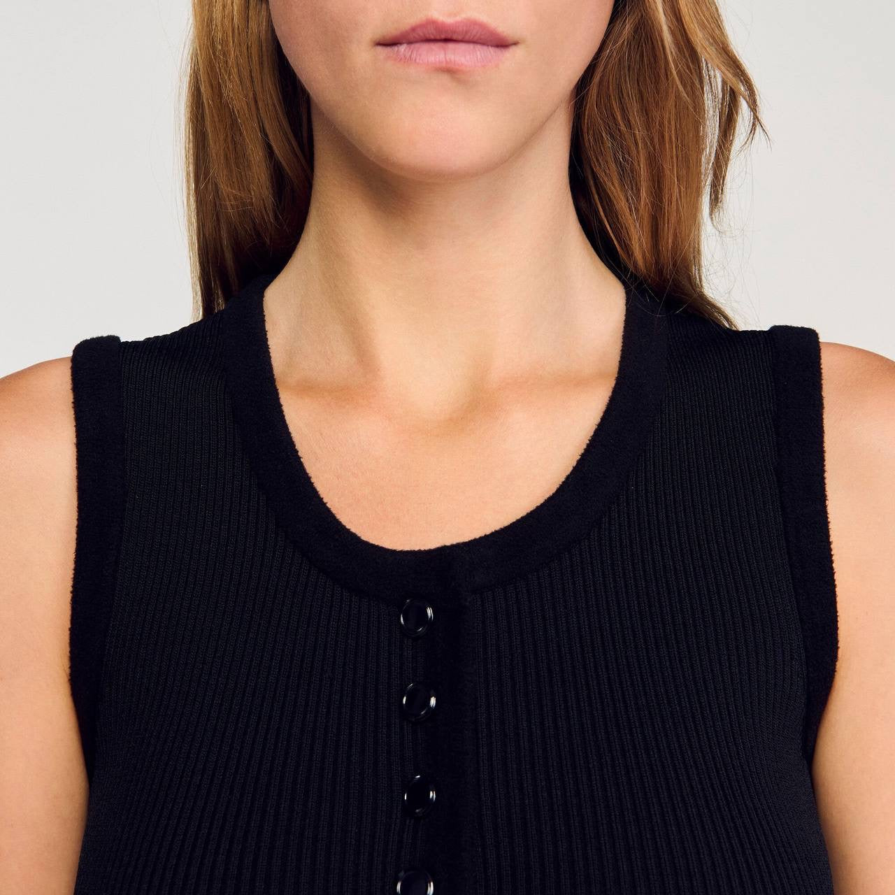 SD Black Rib Knit Cropped Cardigan | Mini Dress | Set