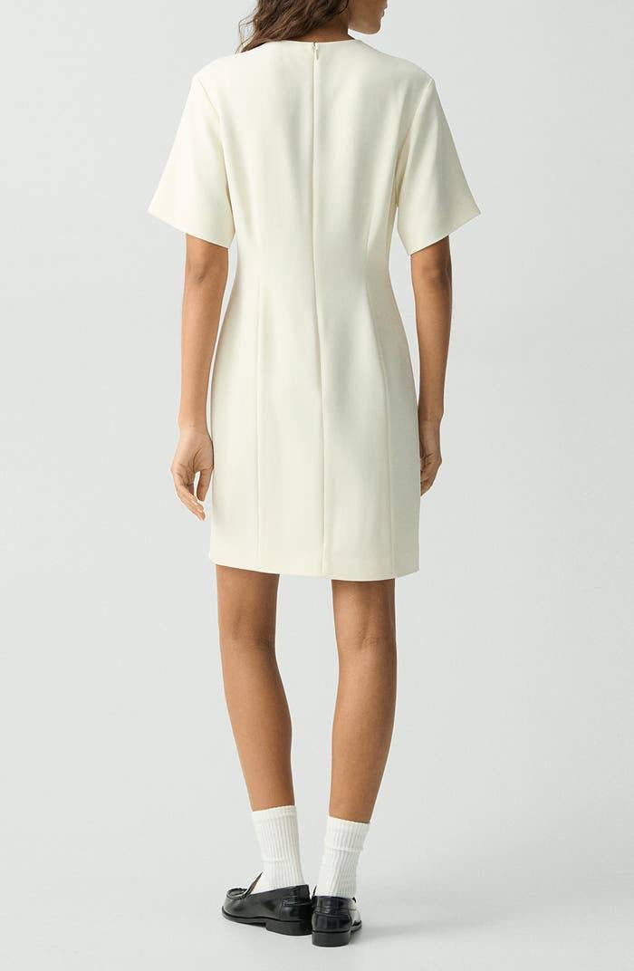 TH T-Shirt Mini Dress in Admiral Crepe