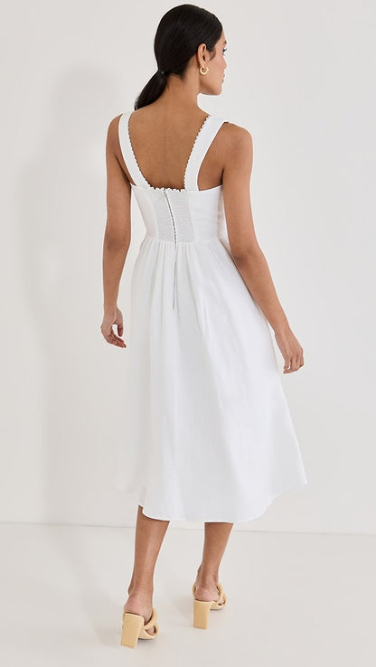 Ref Tagliatelle Linen Midi Dress