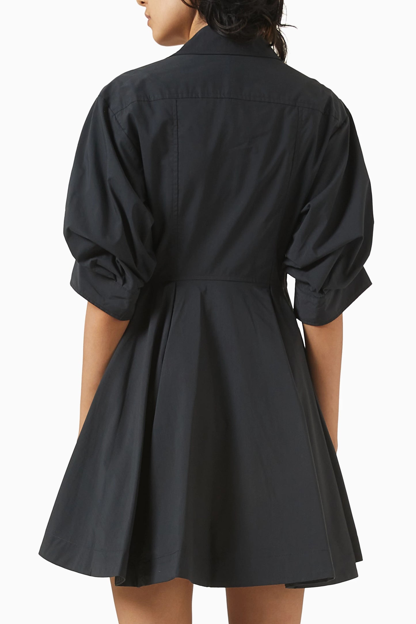 SK Jazzie Cotton-blend Mini Dress in Black
