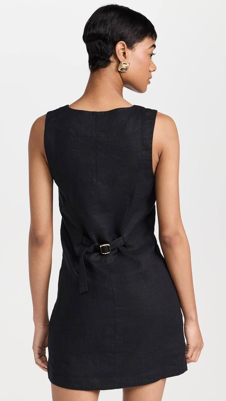 PSE Emma Button Down Linen Mini Dress