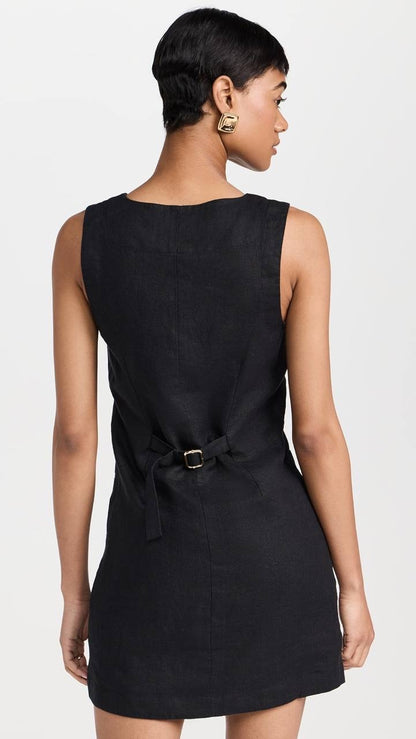 PSE Emma Button Down Linen Mini Dress
