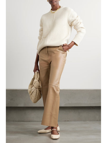 Tot Panelled Ribbed Wool Sweater Pullover