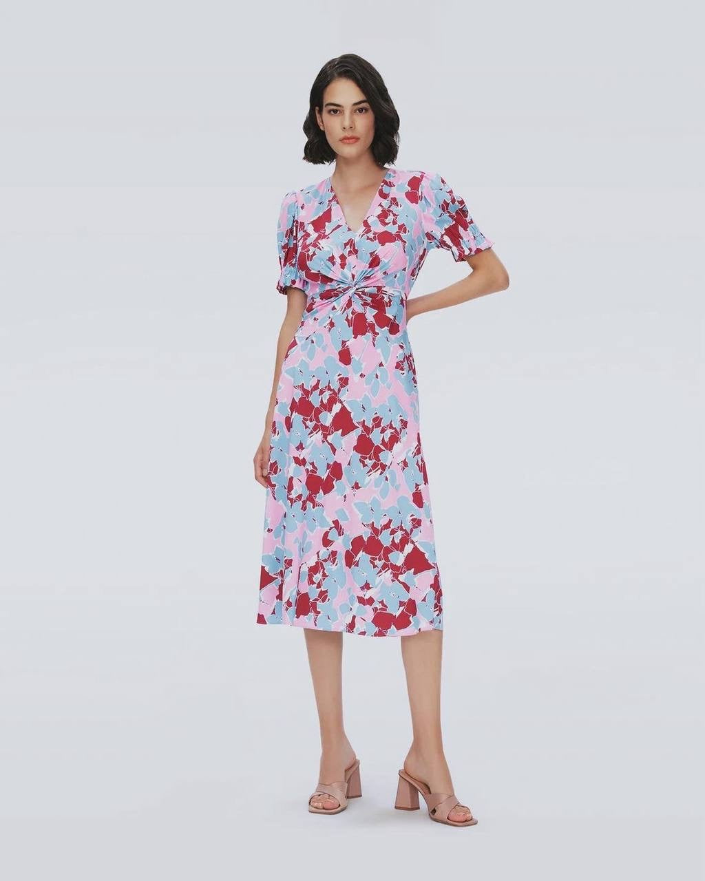 DVF Anaba Twisted Midi Dress