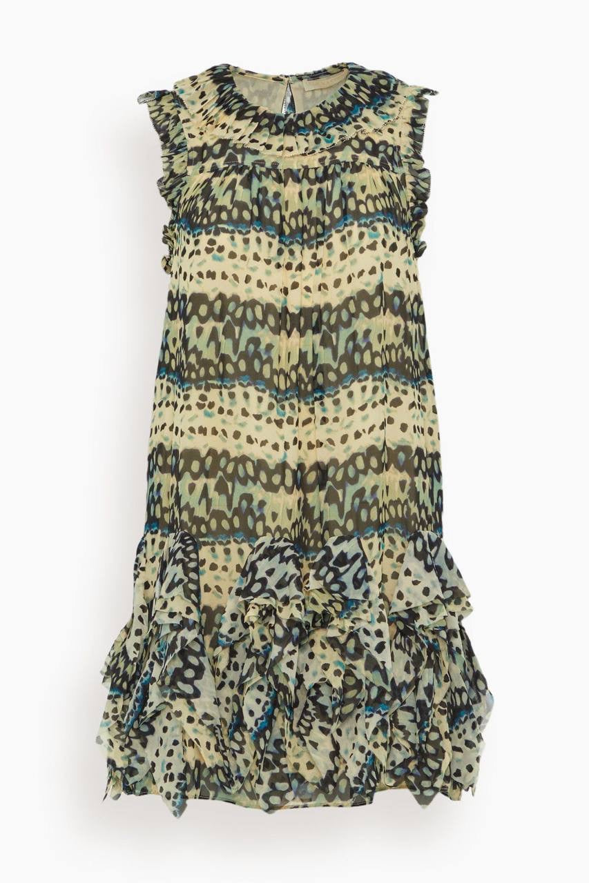 UJ Miri Ruffle Silk Crepe Mini Dress