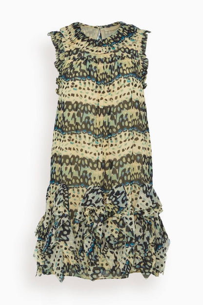 UJ Miri Ruffle Silk Crepe Mini Dress