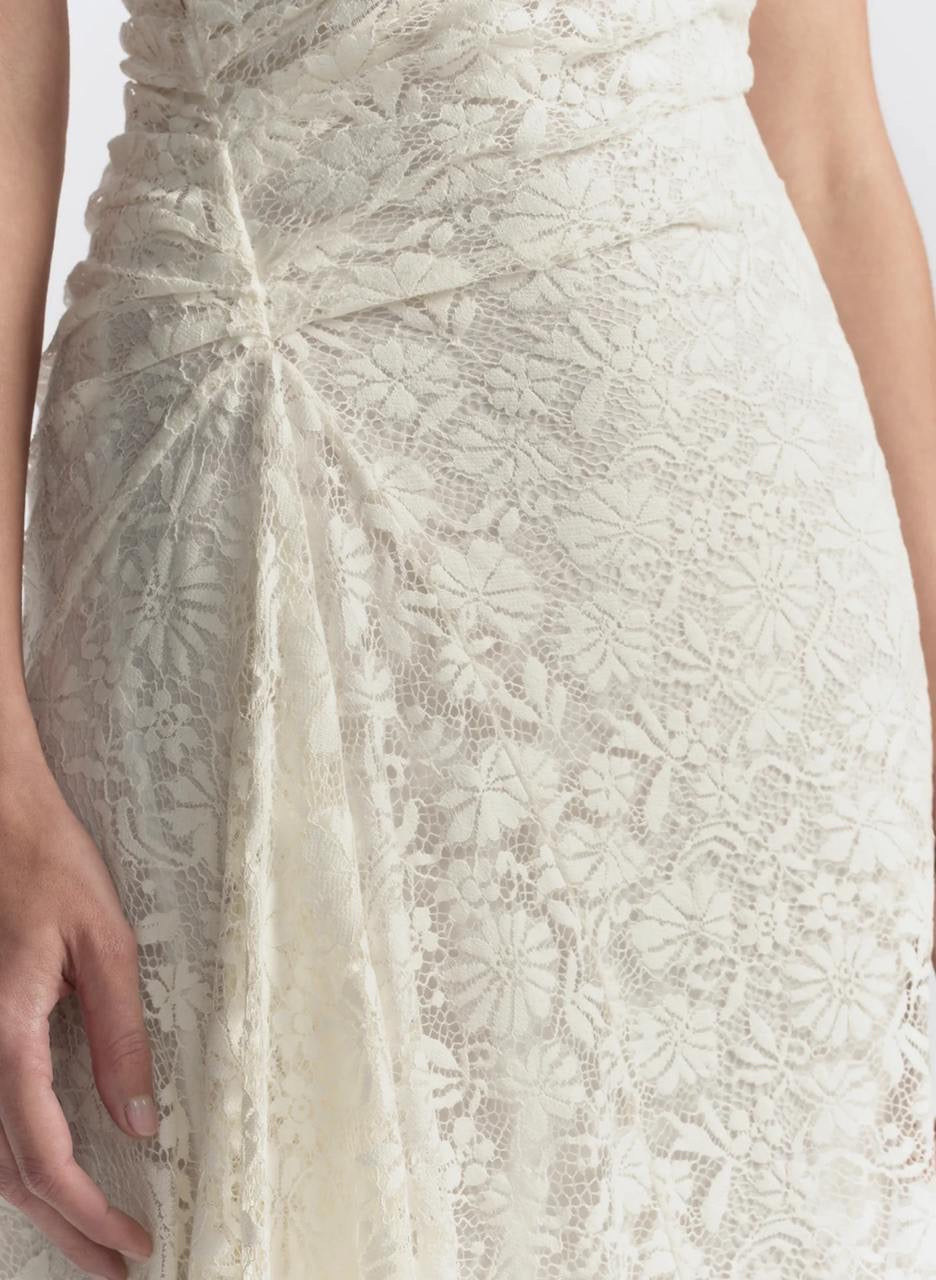 ALC Gia One Shoulder Lace Gown Maxi Dress