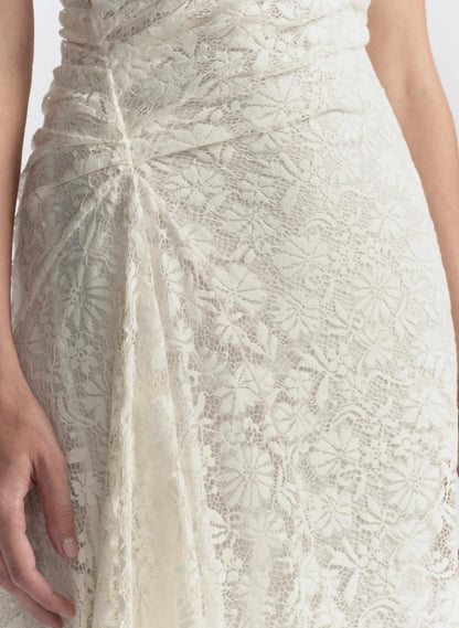 ALC Gia One Shoulder Lace Gown Maxi Dress