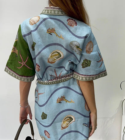 ALM Bath House Linen Mini Dress