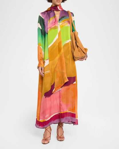UJ Critique Silk Scarf Dress