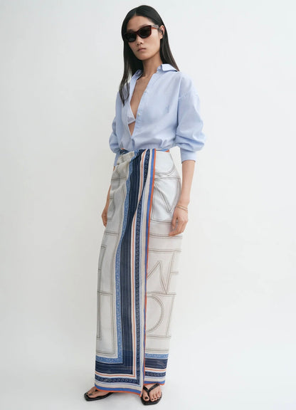 TOT Collector Cotton-lyocell Garderob Sarong Pareo Coverup Scarf Top Maxi Skirt 140*140cm