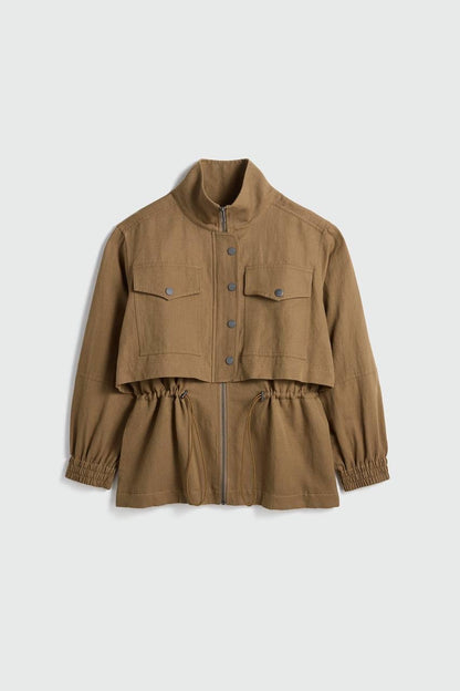 AA Long Selva Cotton-Linen Jacket
