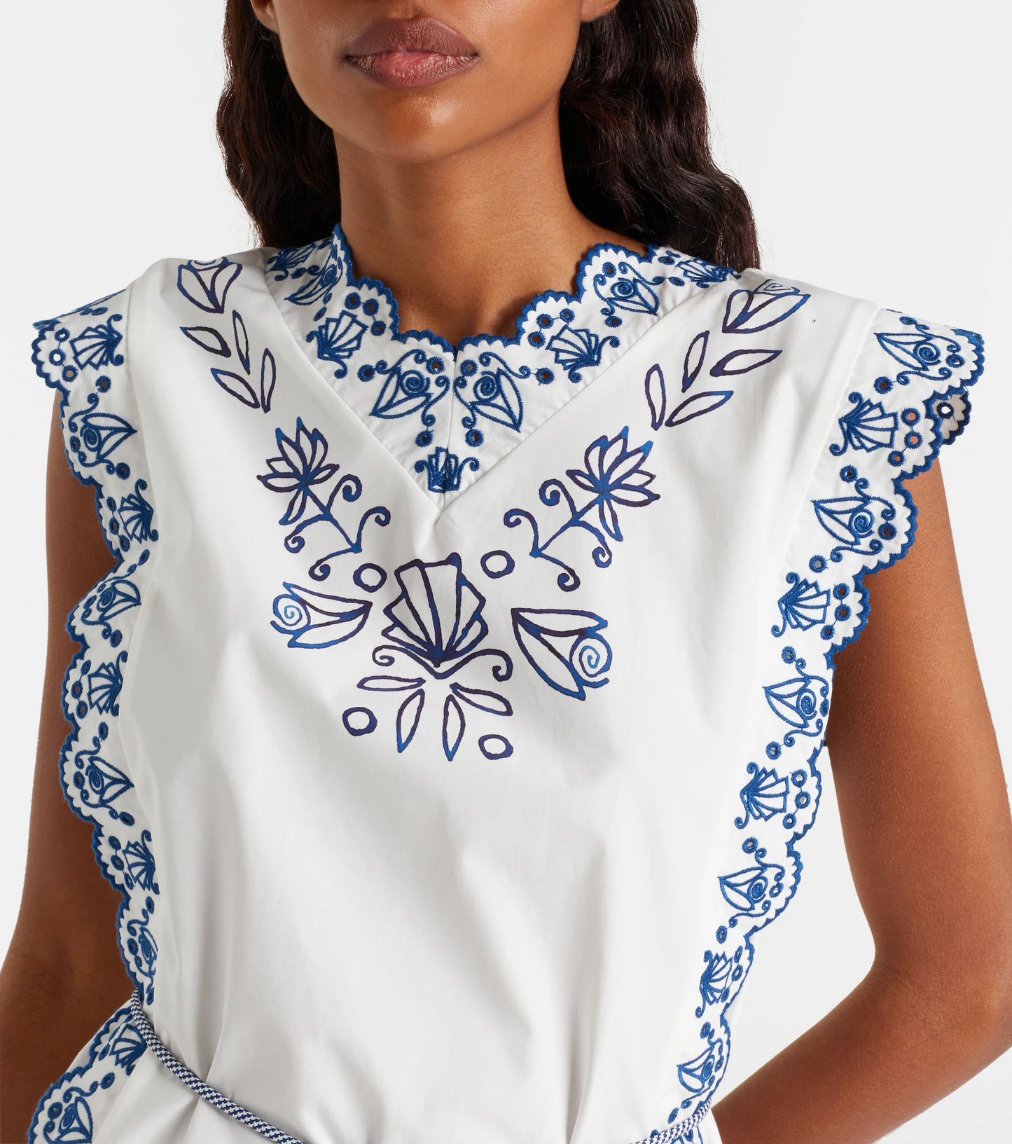 ALM Leela Embroidered Cotton Mini Dress