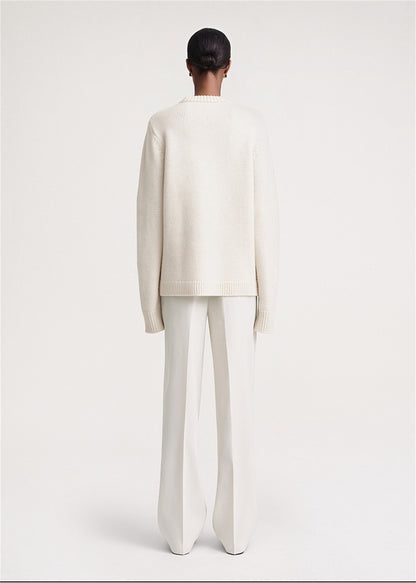 Tot Panelled Ribbed Wool Sweater Pullover