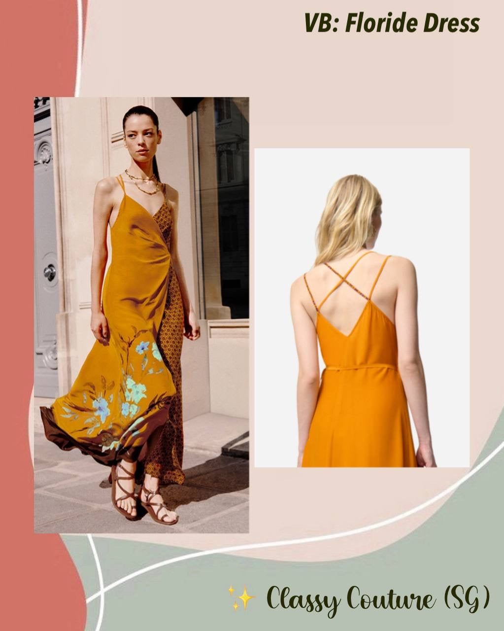 VB Floride Viscose Silk Midi Dress