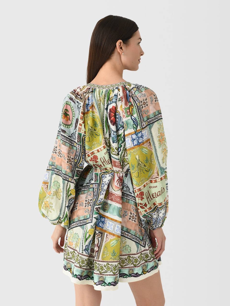 ALM Tommasina Ramie Tie Mini Dress Shirtdress