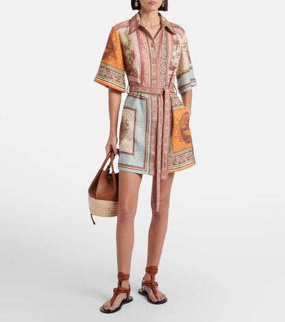 ALM Alberta Linen Mini Dress Shirtdress