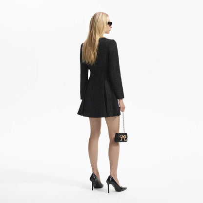 SP Black Boucle Mini Dress