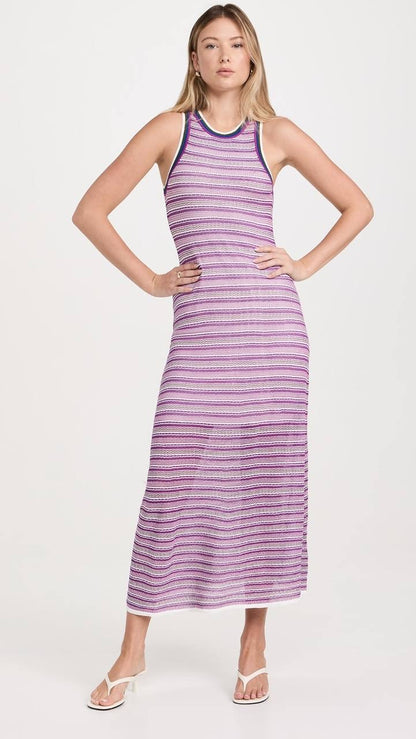 VB Sivan Slip Mesh Midi Dress