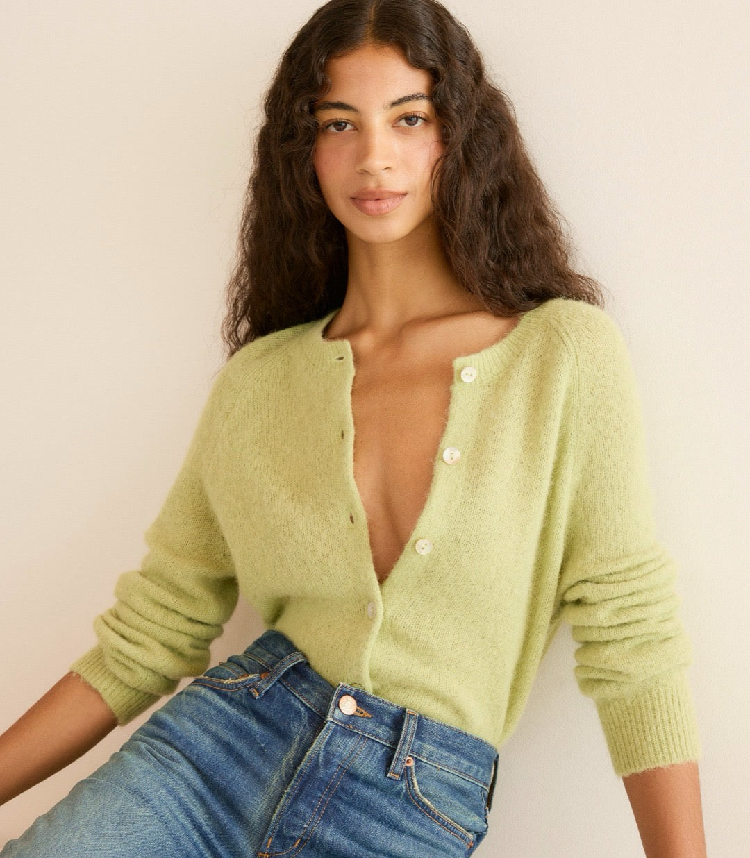 5 Colors! DN Petra Alpaca-Wool Blend Long Sleeved Cardigan
