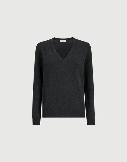 BC Cashmere V-neck Sweater With Monili