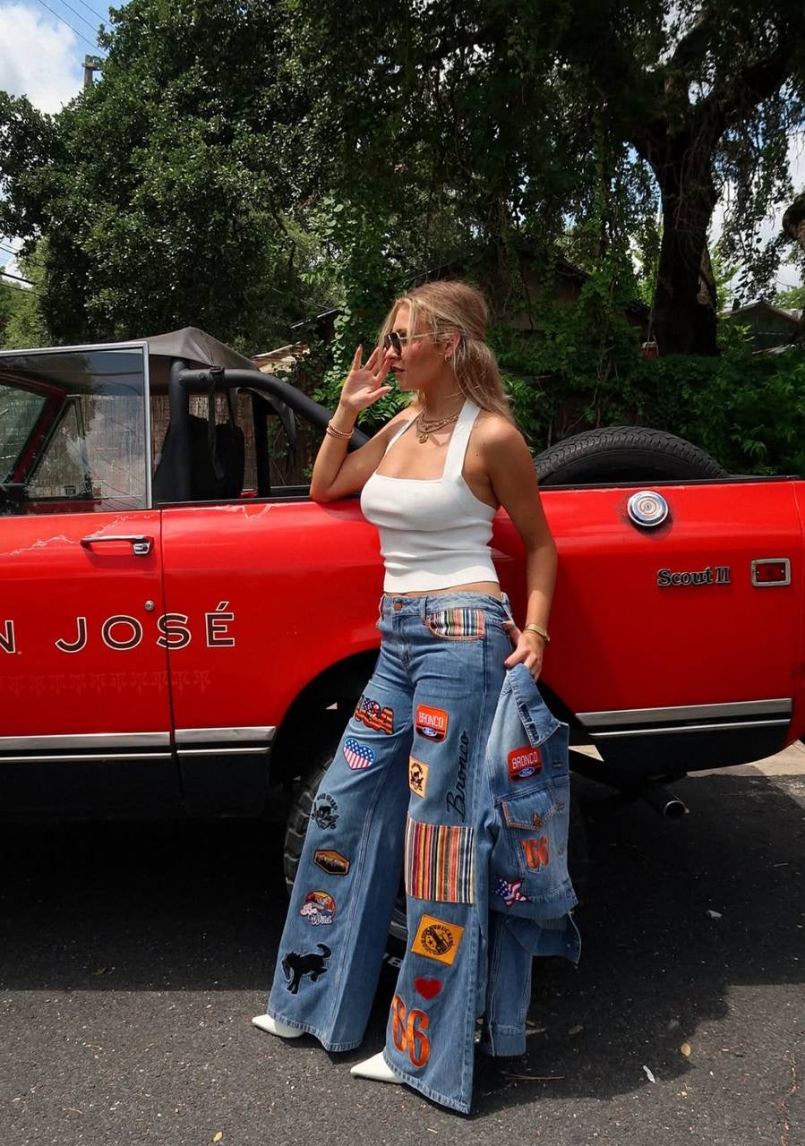 AO x Bronco Jeff Denim Jacket | Trish Low Rise Jeans | Set