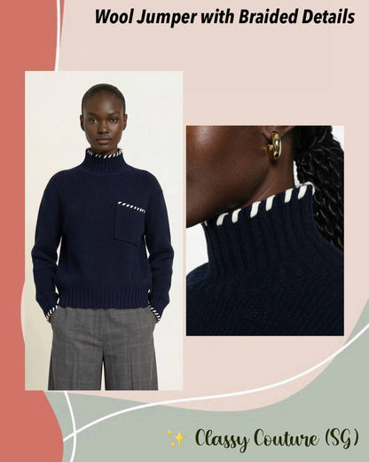 Wool Jumper with Braided Details