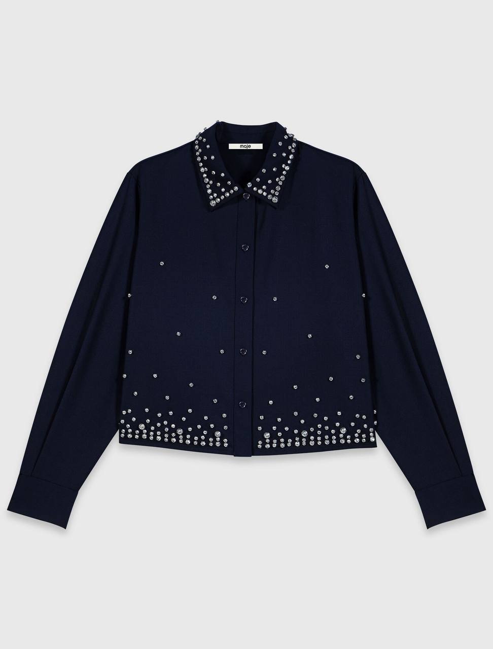 MJ Rhinestone Embellished Shirt Shorts
