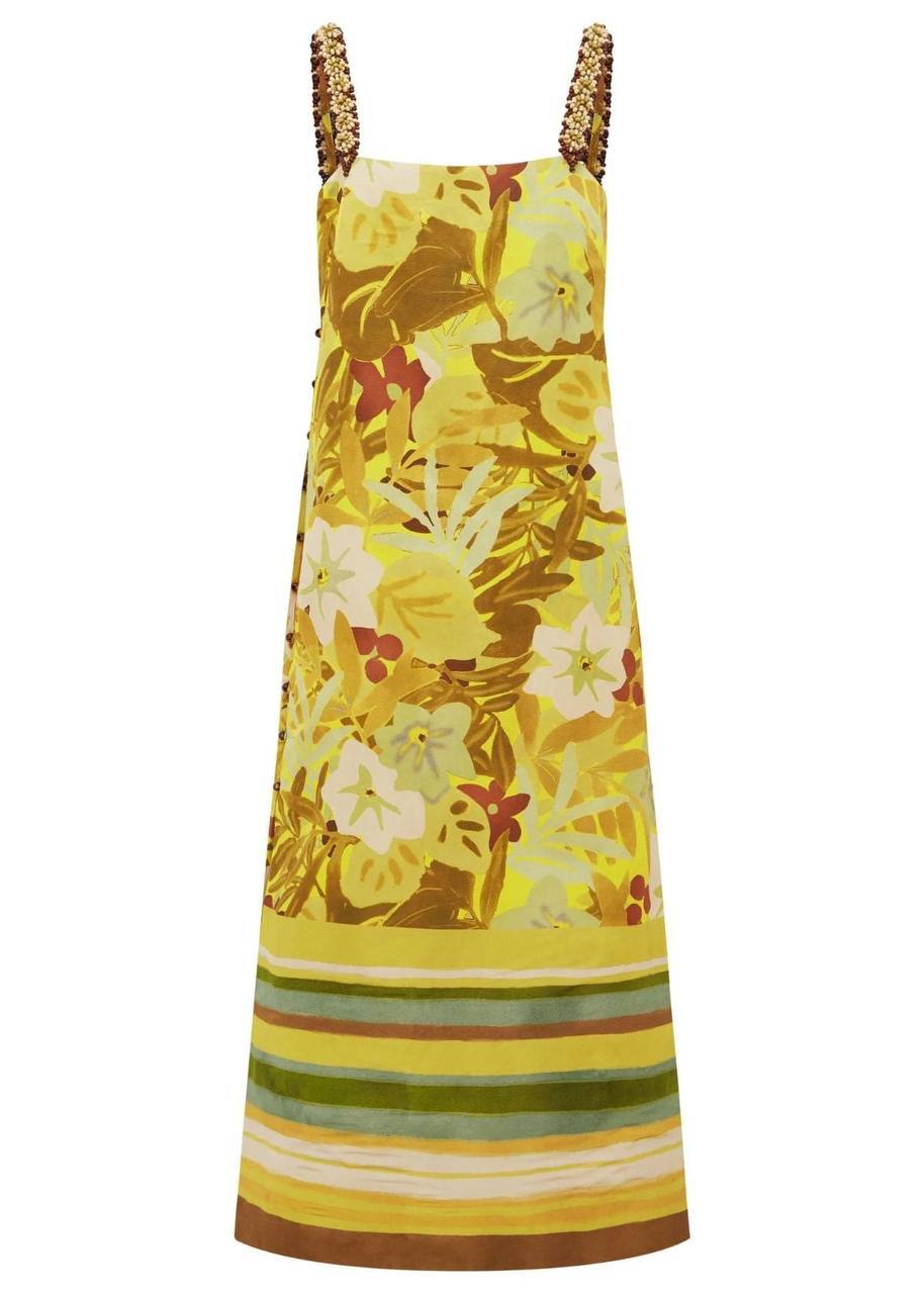 ALM Maxi Midi Dress in Linen