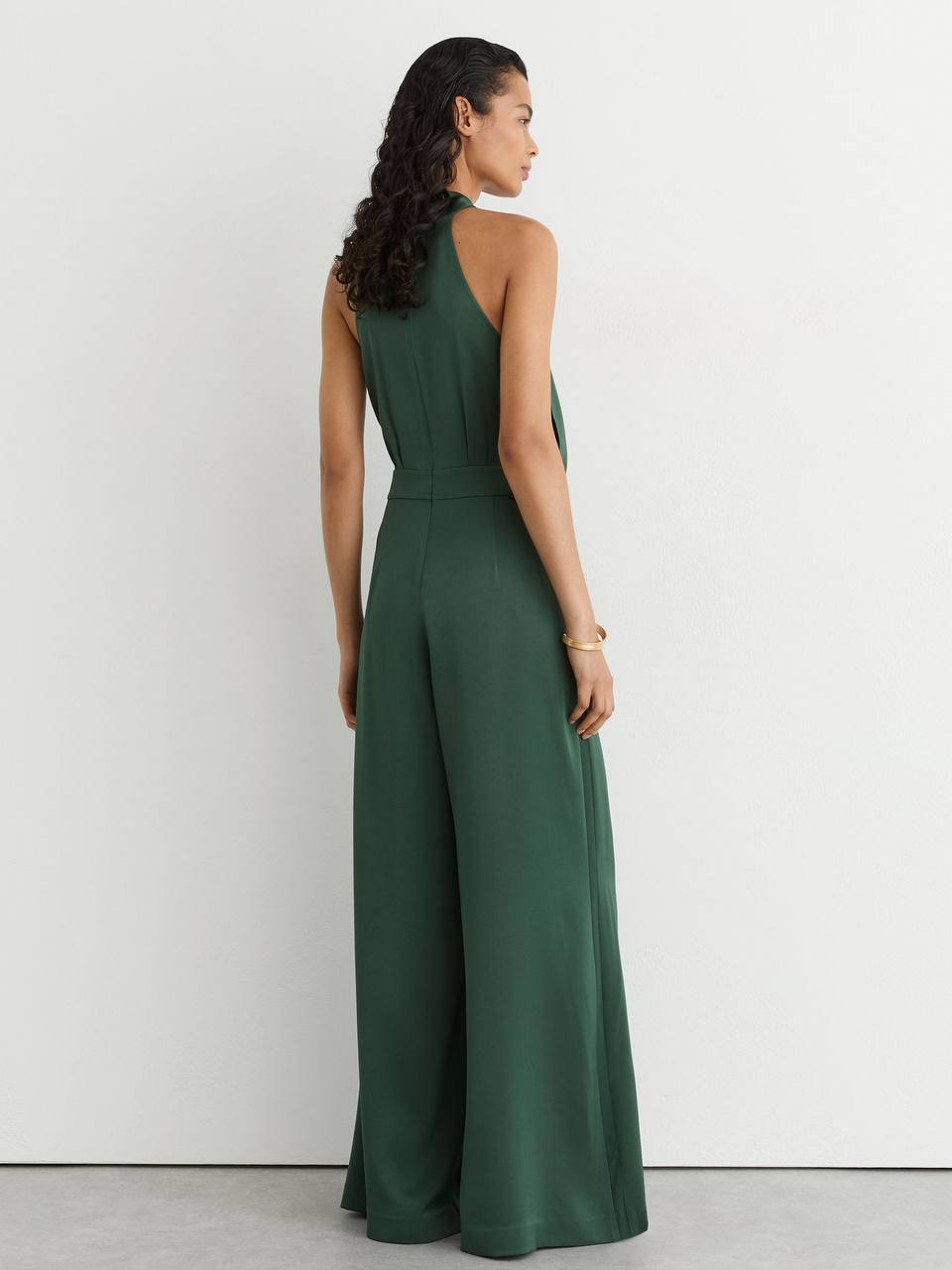 Finley Satin Draped Wide-Leg Jumpsuit