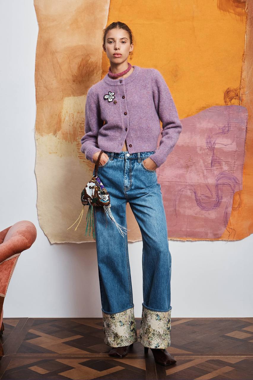 ALM Reggie Lilac Wool Cropped Cardigan