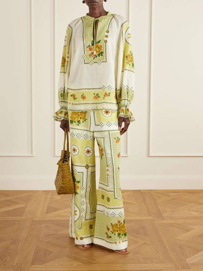ALM Dixie Ramie Top | Linen Pants