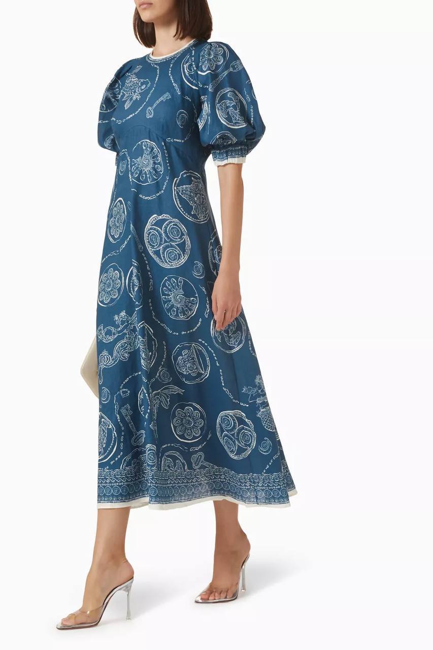 ALM Lucky Midi Dress in Linen
