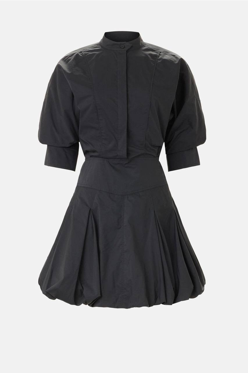 3 Colors! SK Effie Bubble Cotton-blend Mini Dress Shirtdress