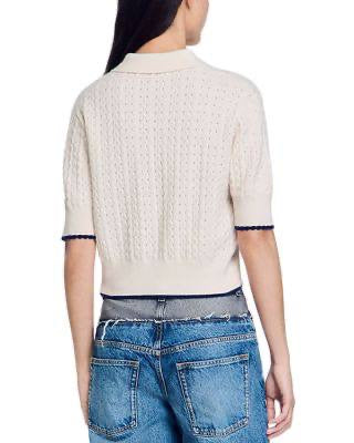 SD Poppy Knit Short Sleeve Polo Sweater Top