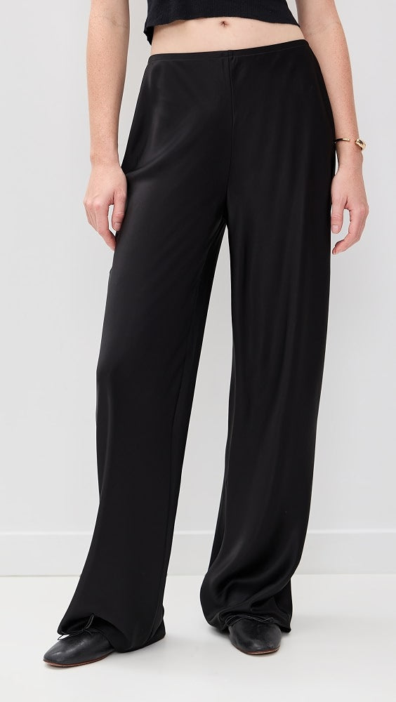 5 Colors! Ref Gale Satin Mid Rise Bias Pant