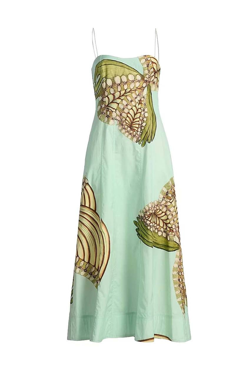 UJ Vesela Botanical Cotton Sundress Midi Dress