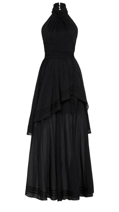 AJ Bungalow Sienna Silk-Blend Maxi Dress