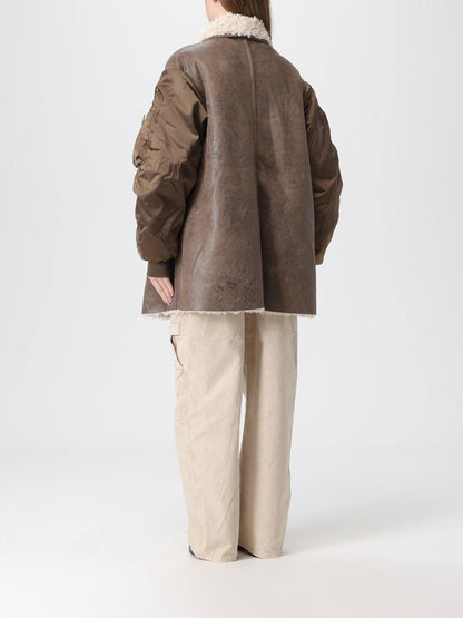 IM Evina Faux-Leather Shearling trimmed Jacket / Short Coat