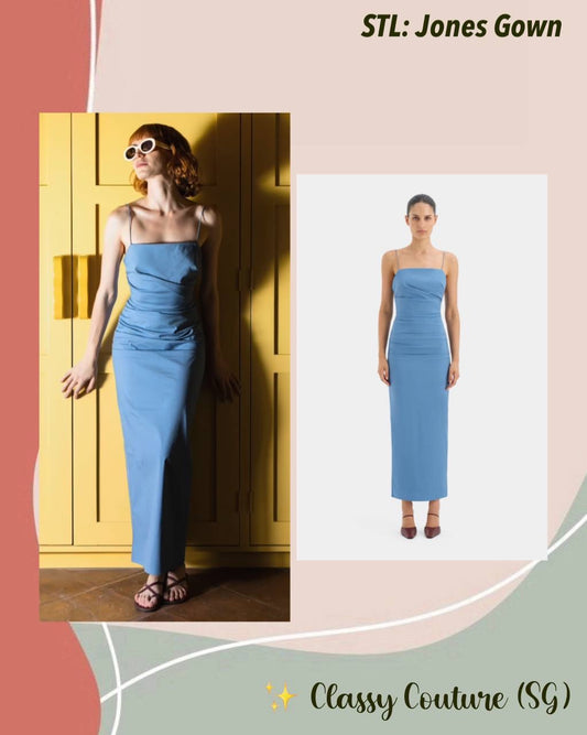 STL Jones Cotton-Blend Gathered Maxi Dress