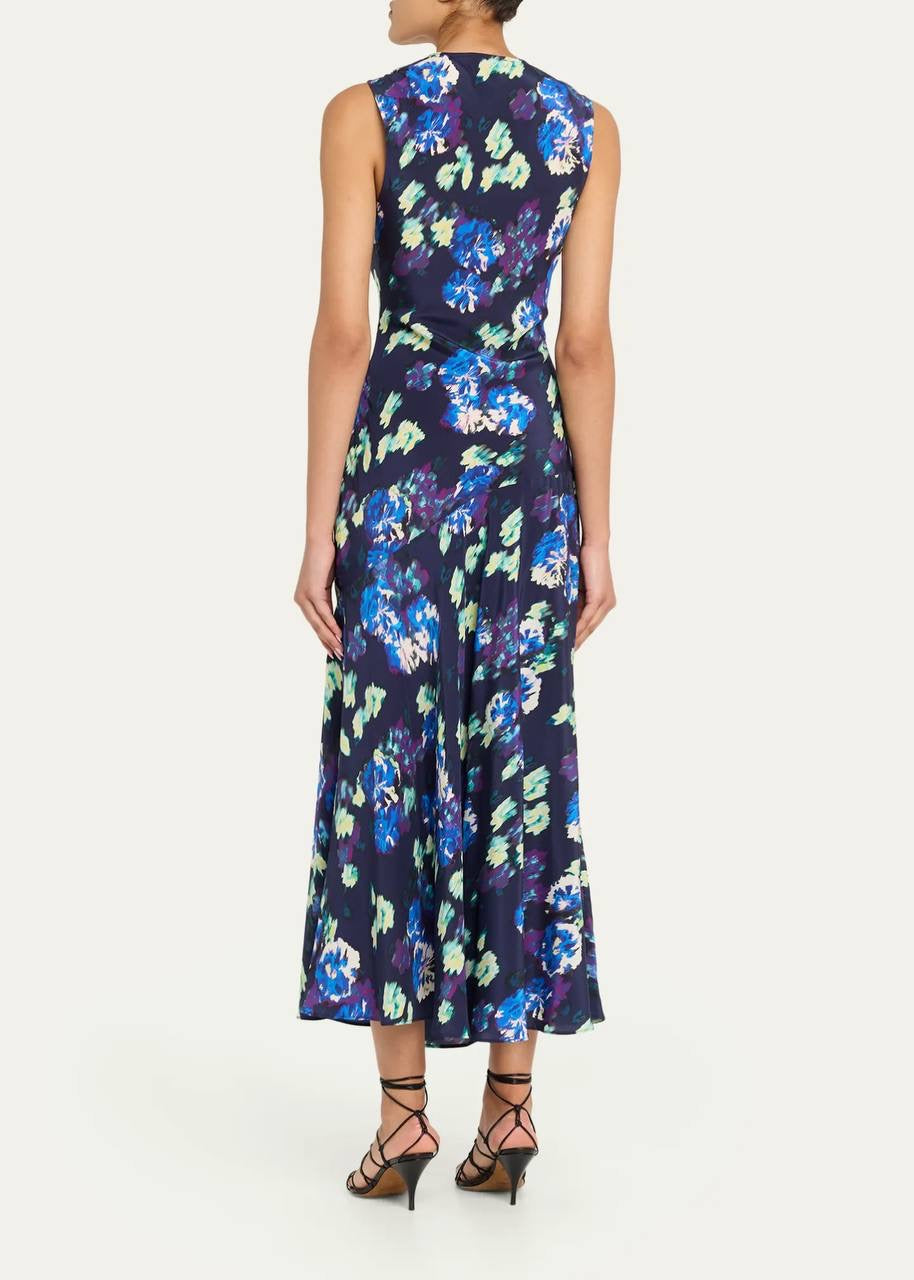 UJ Elowen Bias Cut Silk Midi Dress