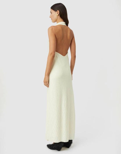 CM Alto Halter Backless Midi Dress