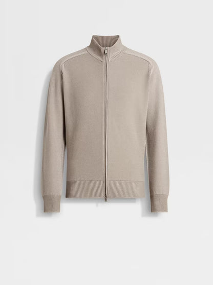 ZN Men’s Cashseta Cashmere-Silk Full Zip Cardigan