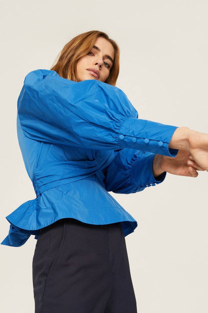 VB Seema Taffeta V Wrap Waist Top