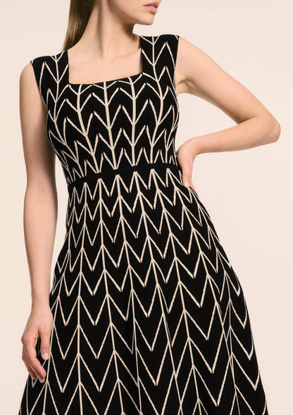 TF Ocana Herringbone Viscose-blend Knitted Midi Dress
