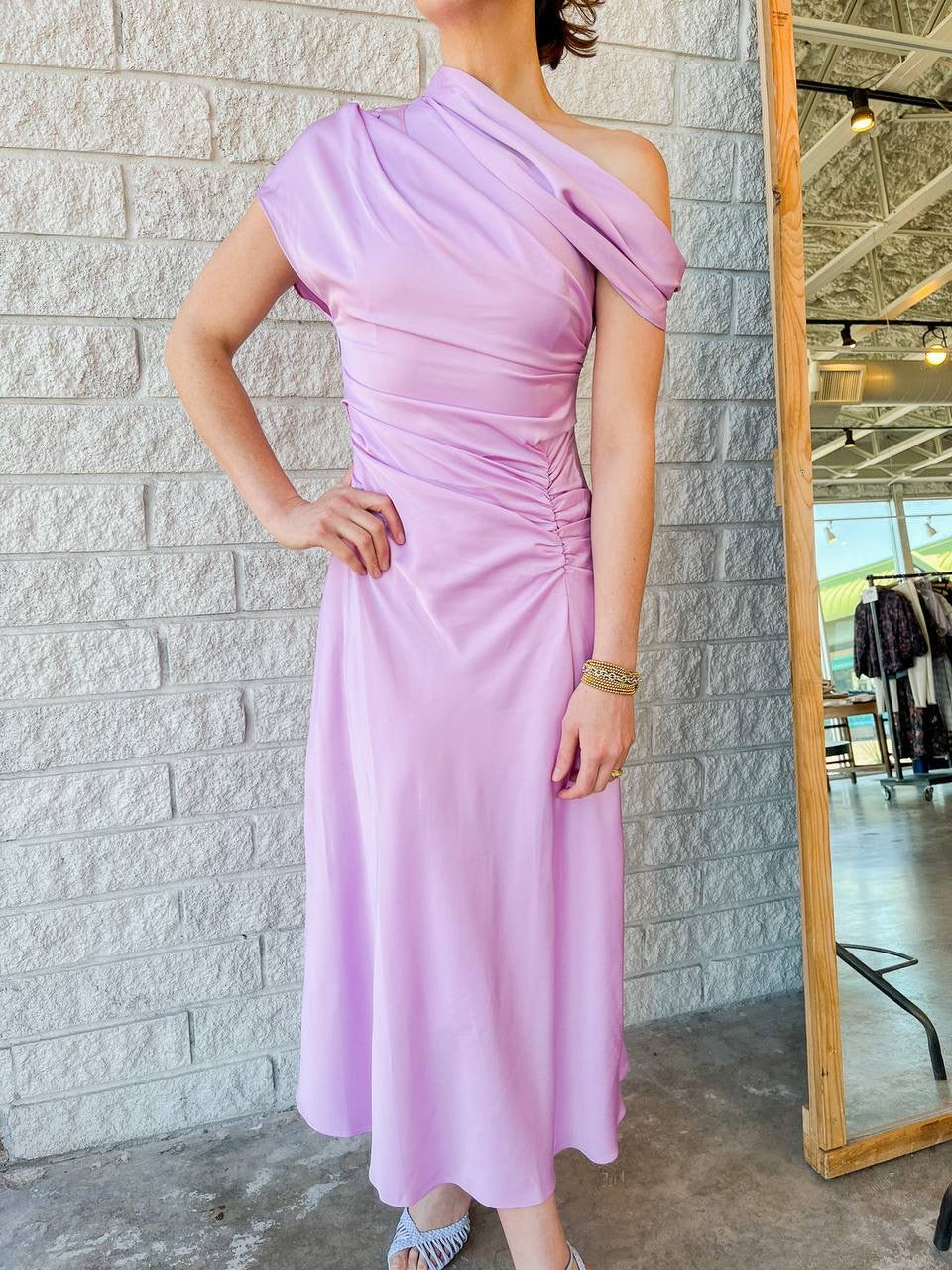 SK Joanna Satin Midi Dress