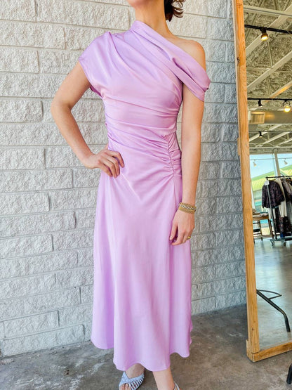 SK Joanna Satin Midi Dress