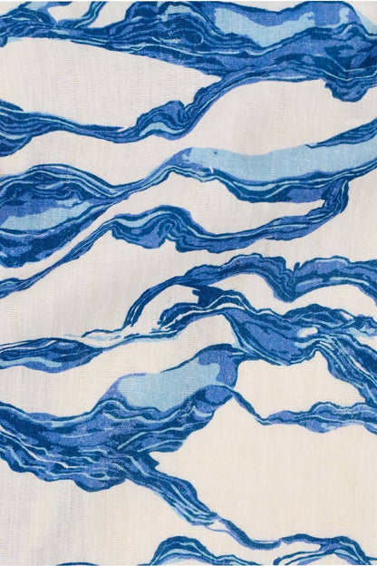 HFM Ember Tie Shoulder Cotton-Linen Midi Dress