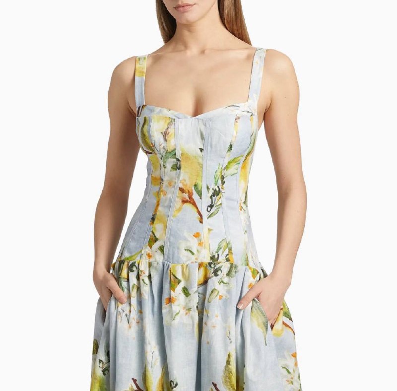 NC Makenna Drop Waist Corset Midi Dress